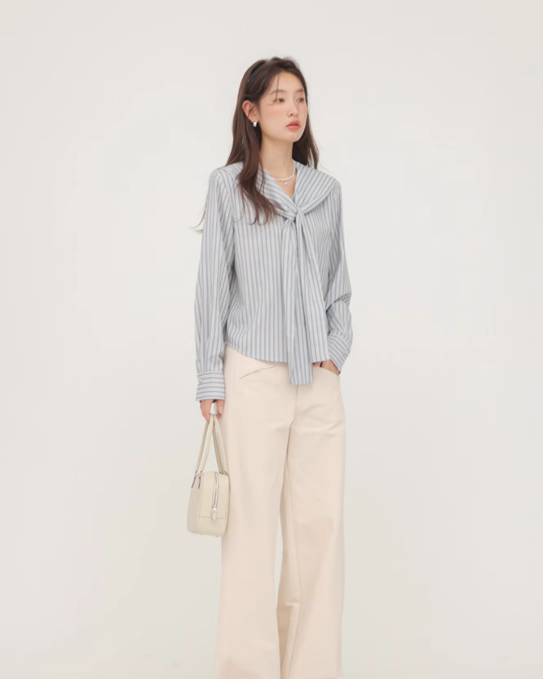 Bowtie Stripe Long Sleeve Shirt CHS0006