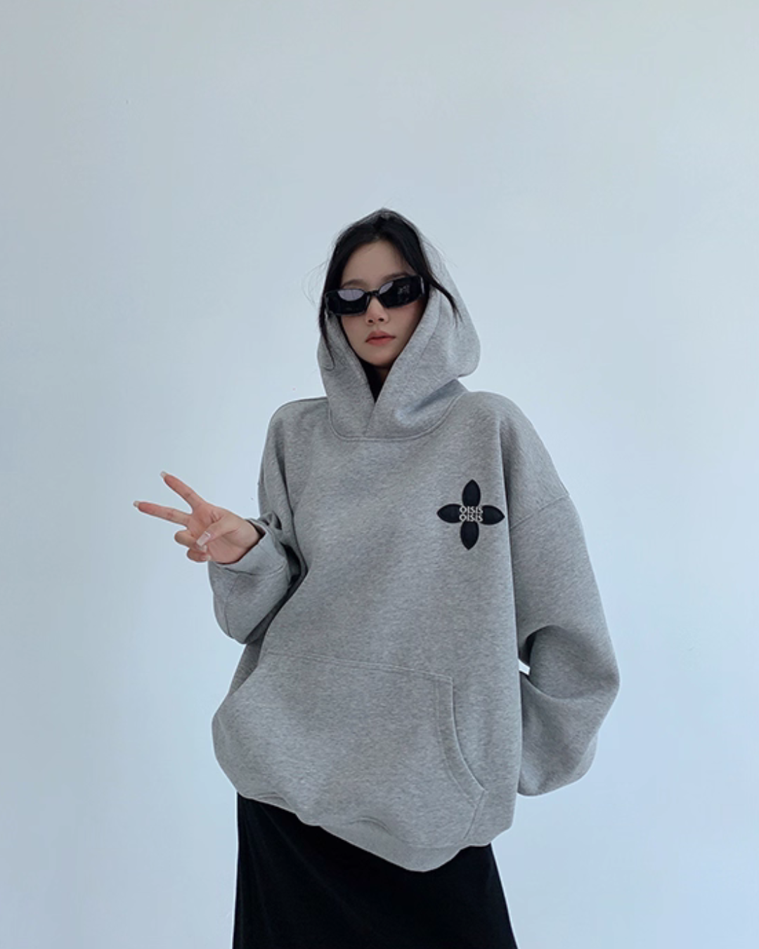 Flower Motif Sweatshirt Hoodie YLS0962