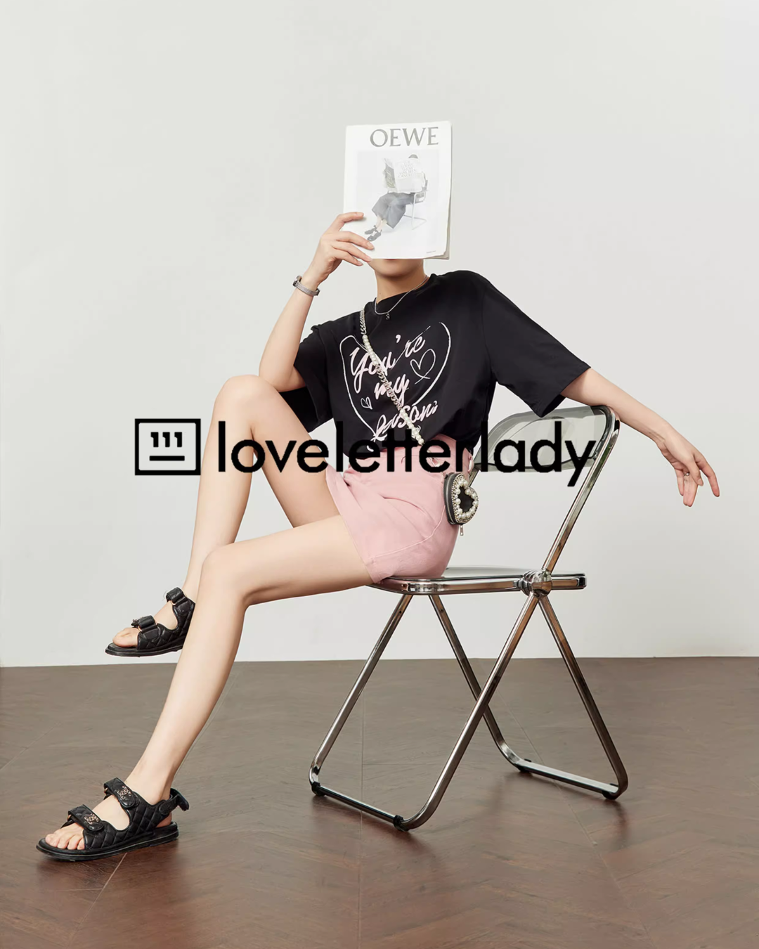 Heart Letter Round Neck Top LLA0465