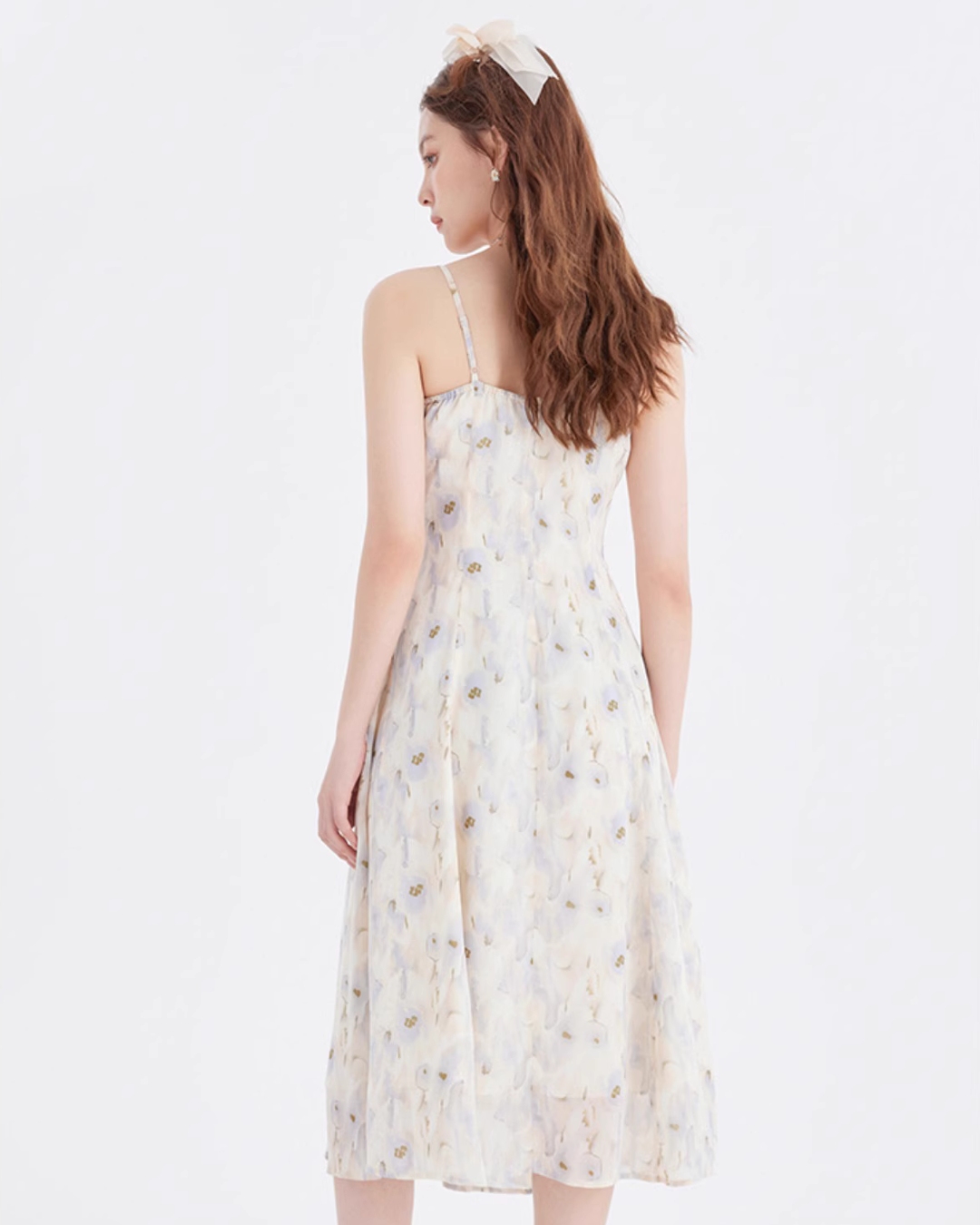 Sheer Floral Camisole Dress LSN0012