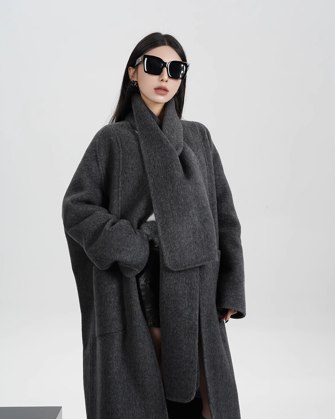 Collarless Long Coat SRS0314