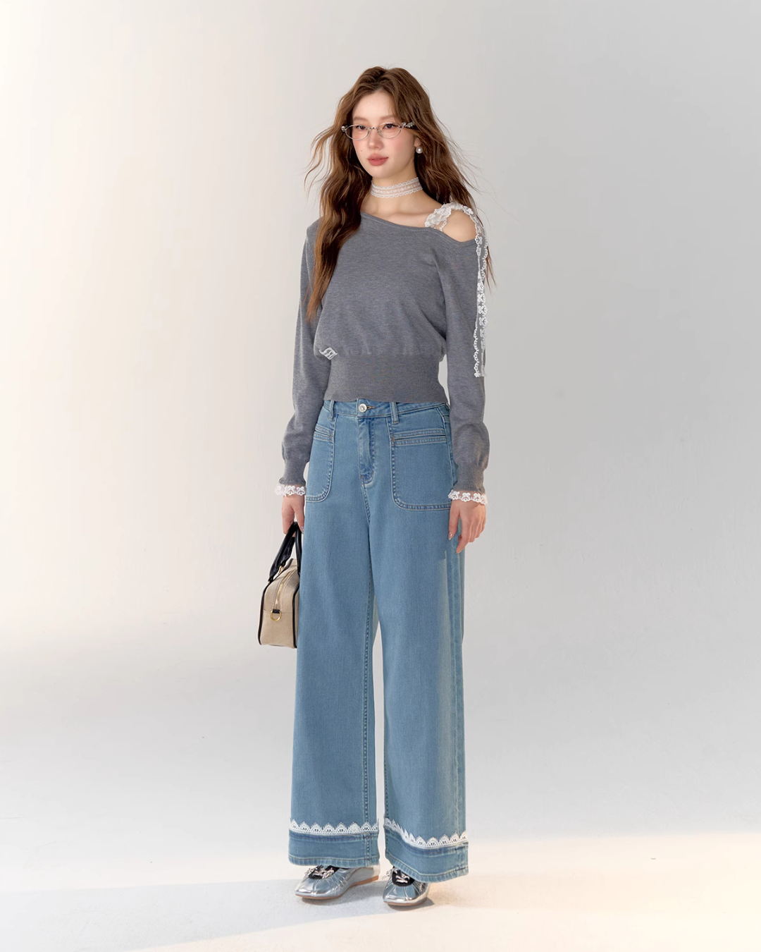 Race Ribbon One Shoulder Tops ASG0023