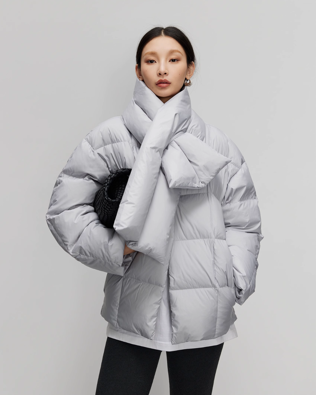 No Collar Down With Muffler Jacket JLC0007