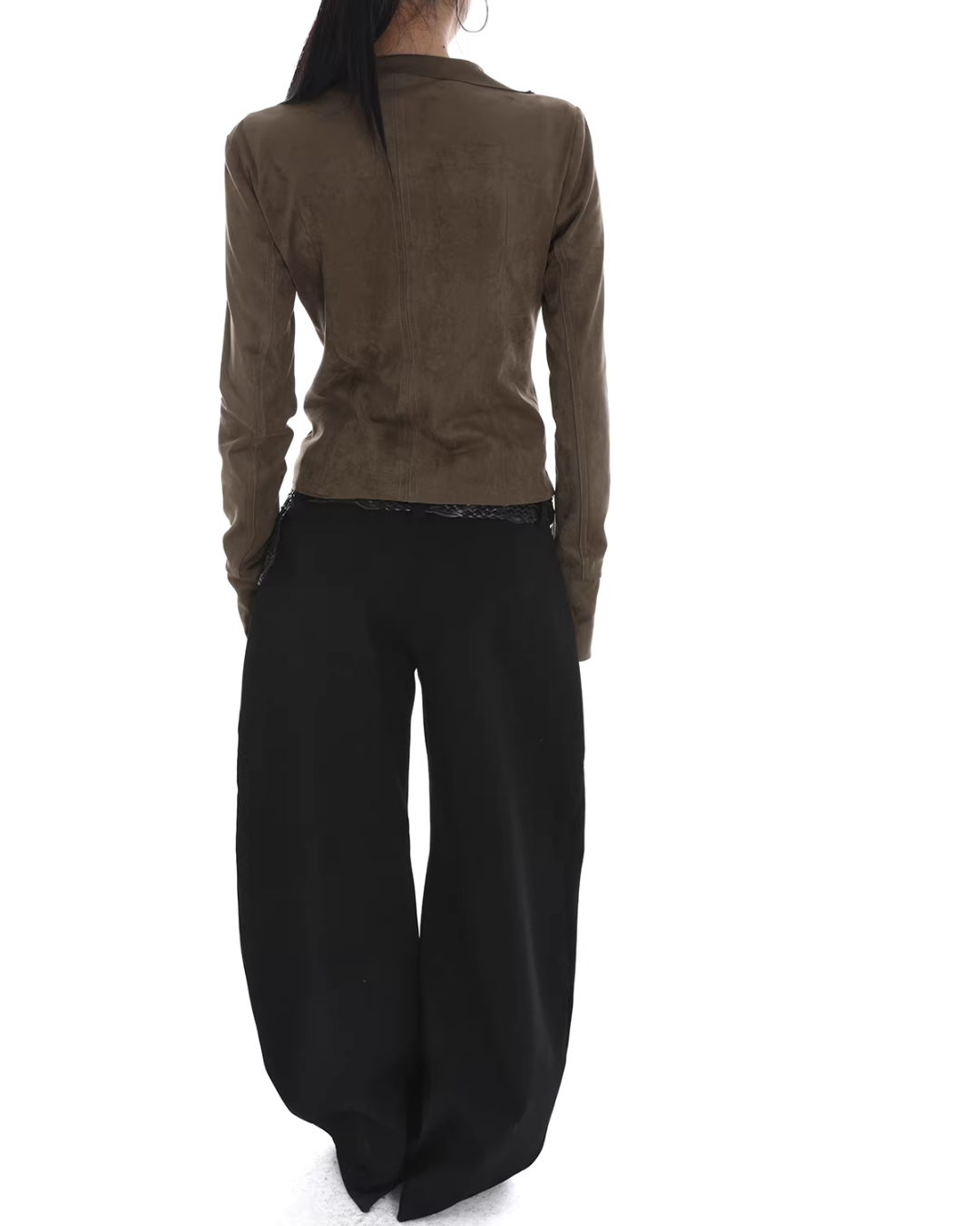 Suede Slim Short Jacket IMX0002