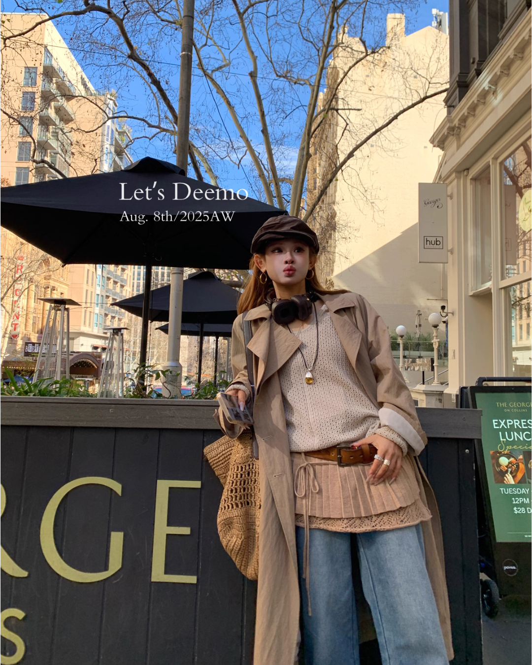 Belted Long Trench Coat DEM0012