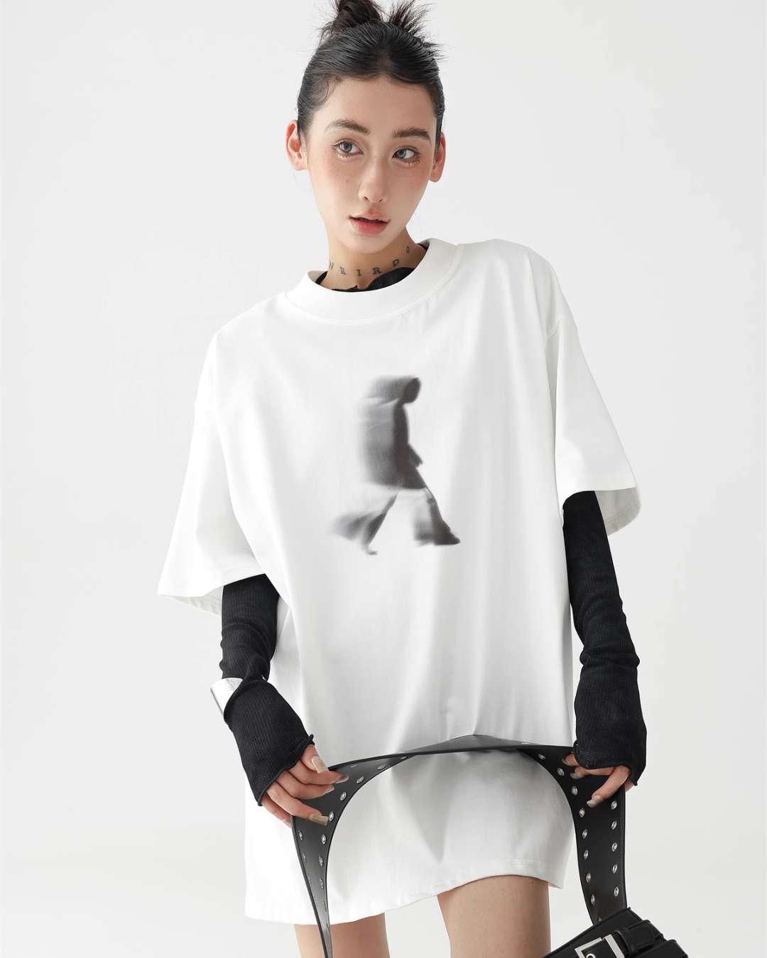 Tiedye Mesh Slim Long Sleeve Top ACS0250