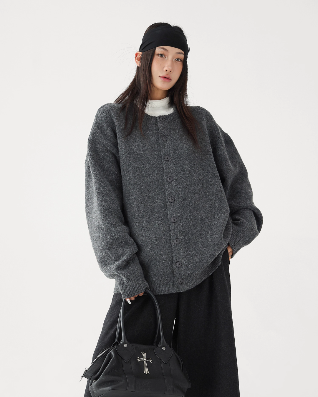 Round-Neck Knit Cardigan ACS0313