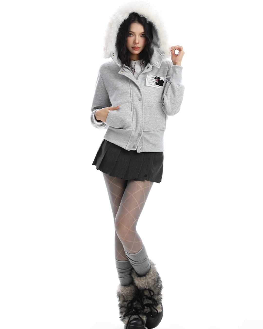 Fur Hood Camouflage Jacket BGS0016