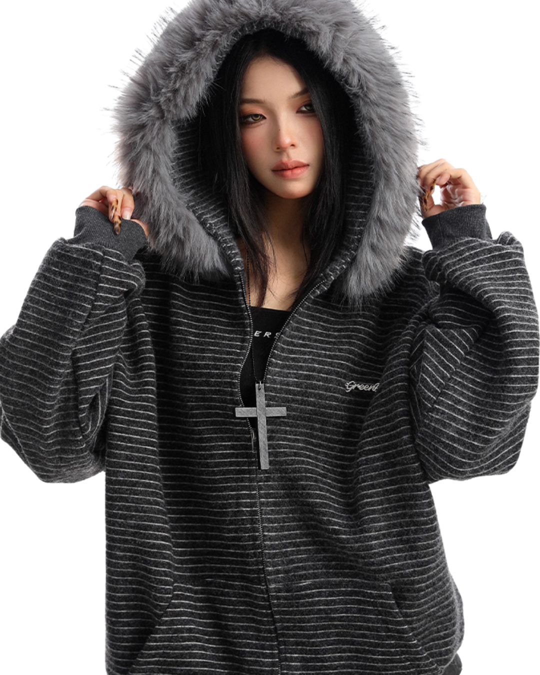 Fur Food Thin Striped Jacket BGS0019