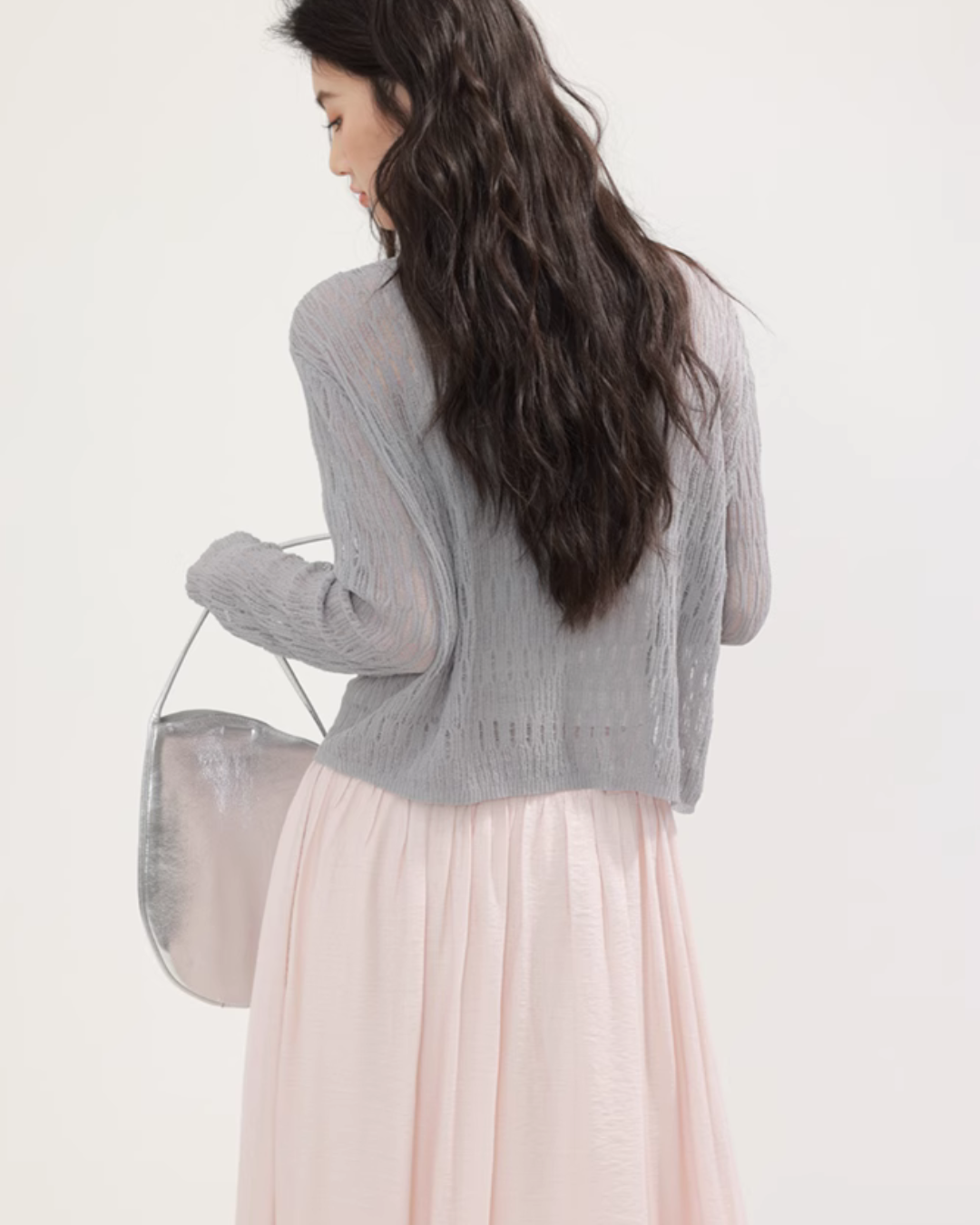 V-neck summer knit cardigan CHS0004