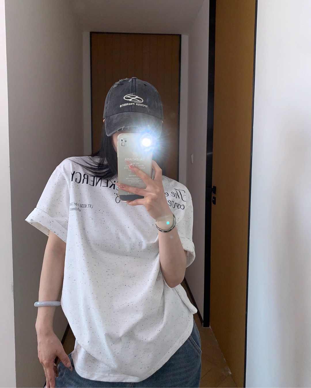 Dot Fabric Print Short Sleeve T-Shirt YLS0838