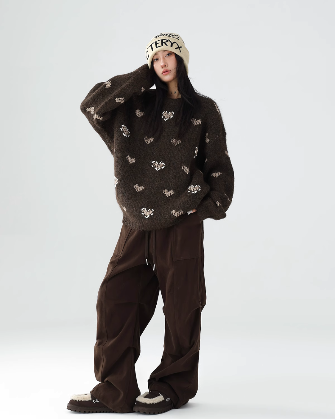 Heart Embroidered Knit Tops ACS0192
