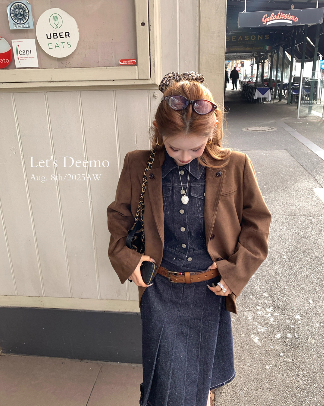 Rich Button Fold Collar Jacket DEM0004