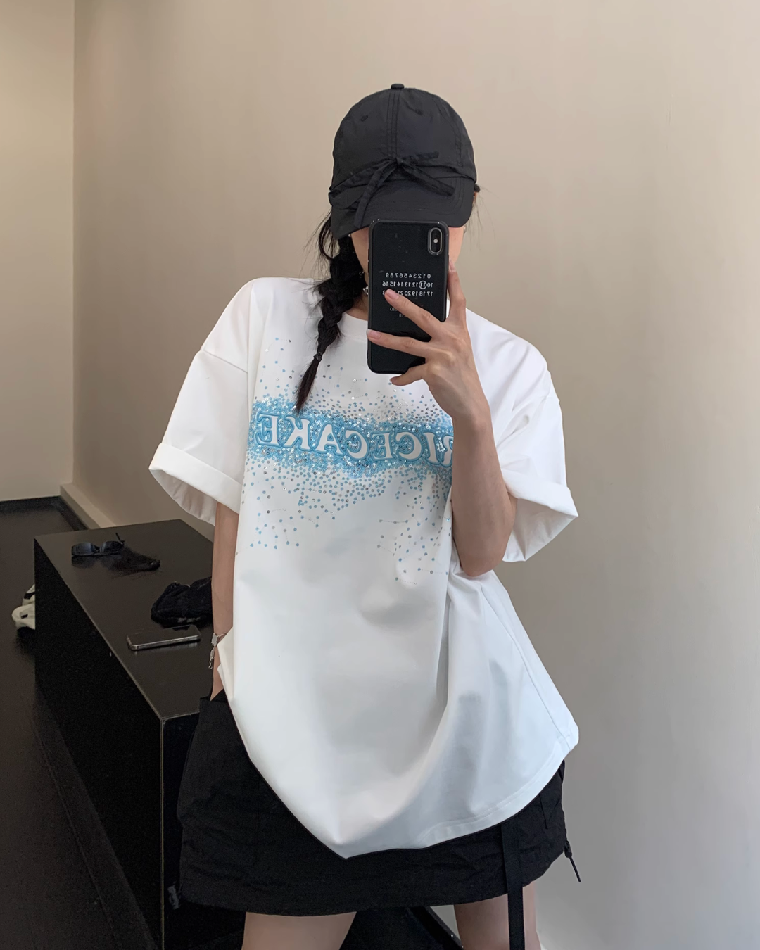 Glitter Logo Short Sleeve T-Shirt YLS0840