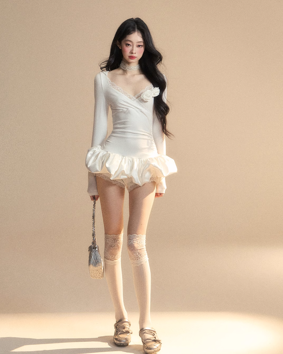 Race Hood Rose Mini Dress LAS0024