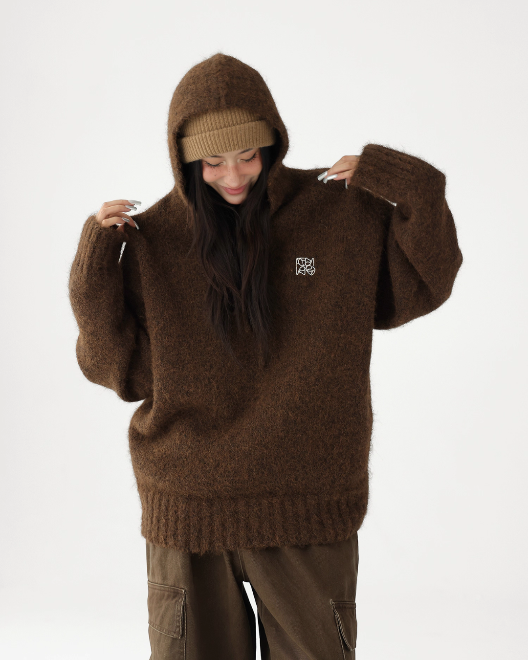 Wool Knit Hoodie Pullover ACS0317