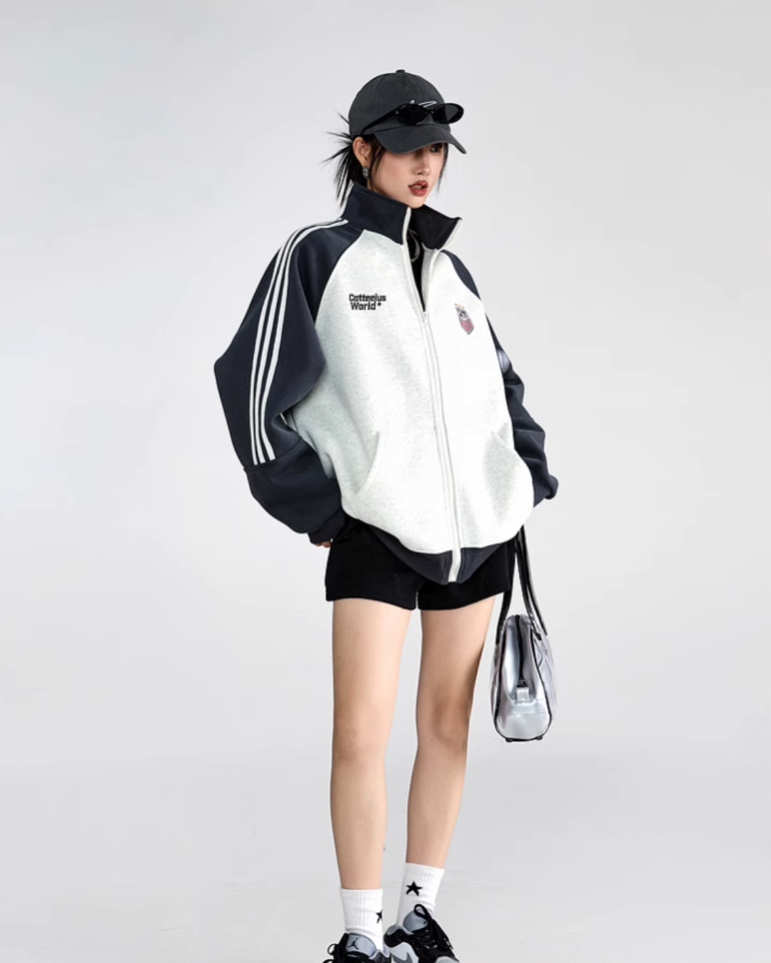 Color Blocked Side Line Track Jacket ICM0060