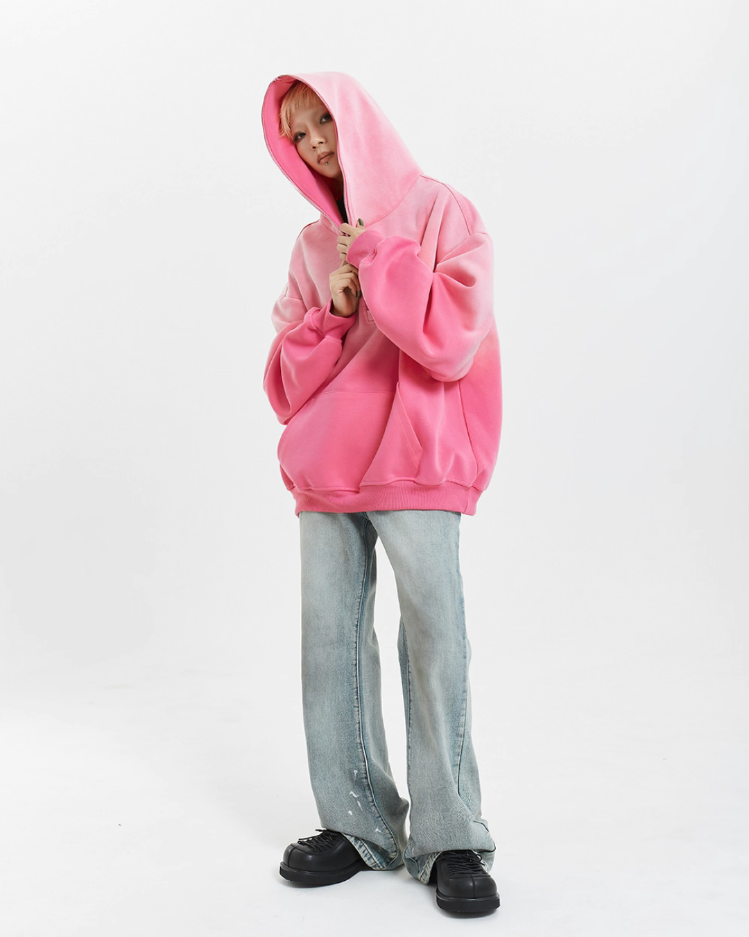 Half Zip Gradient Knit Top MCY0002