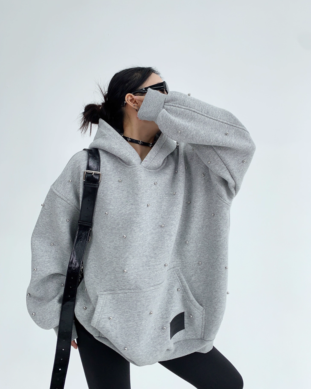 Silver Pearl Sweat Hoodie YLS0990