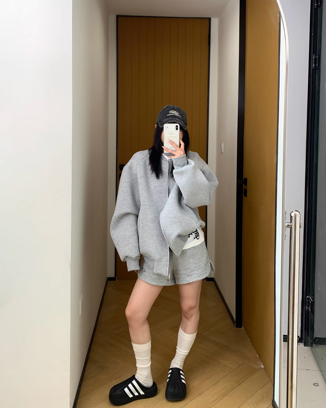 No Collar Zip Sweat Jacket YLS0833