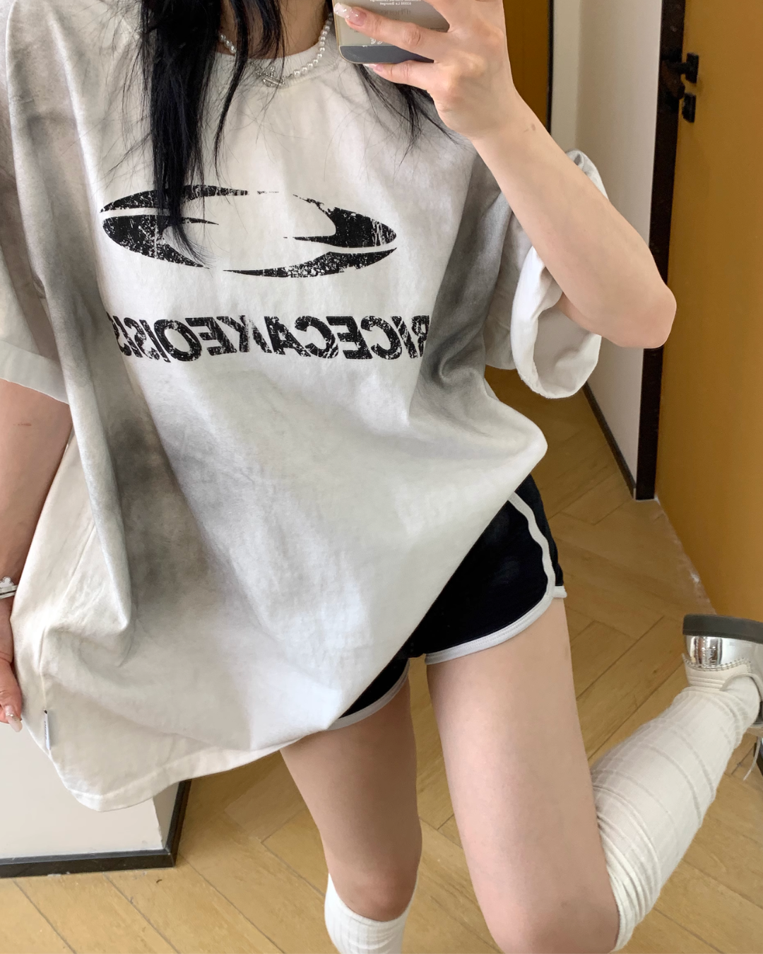 Retro Washed Vintage Print T-Shirt YLS0855