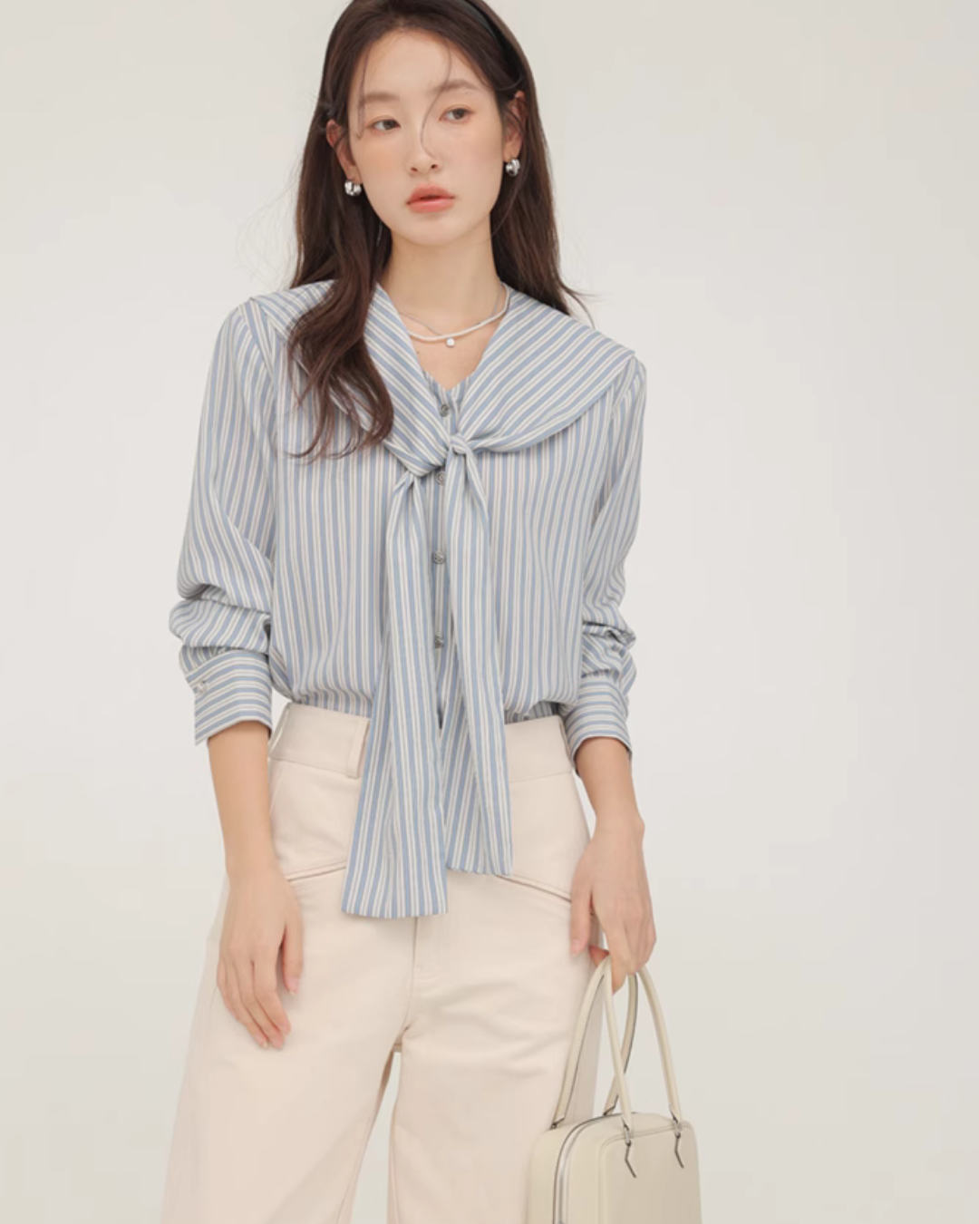Bowtie Stripe Long Sleeve Shirt CHS0006
