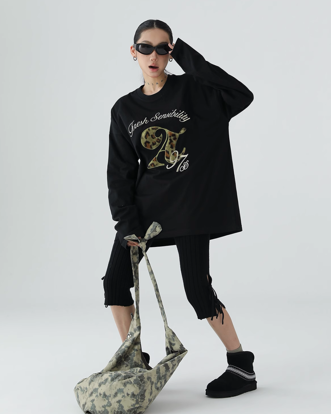 Vintage Leopard Long Sleeve T-Shirt ACS0154