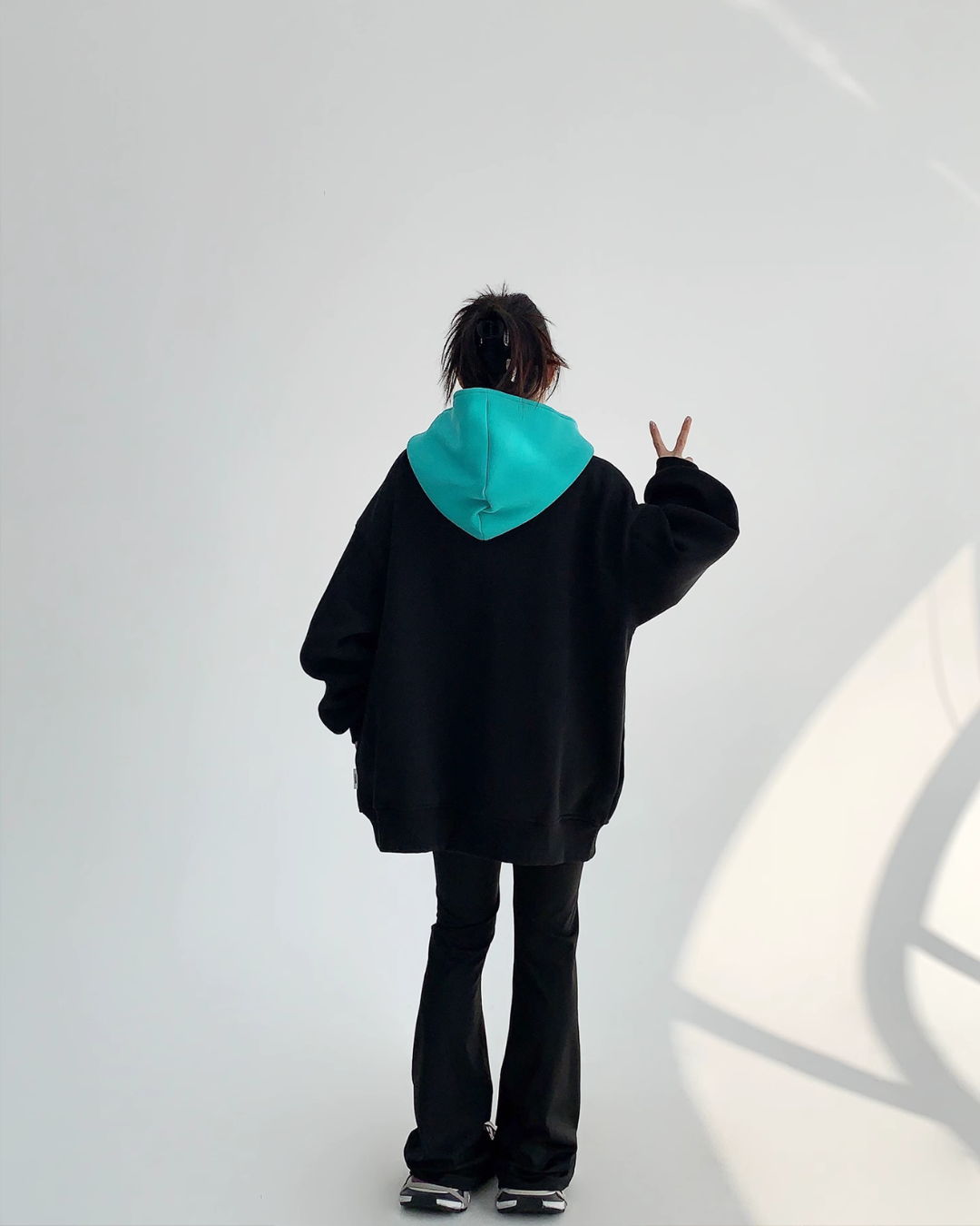 Color Hood Logo Pullover Tops YLS0612