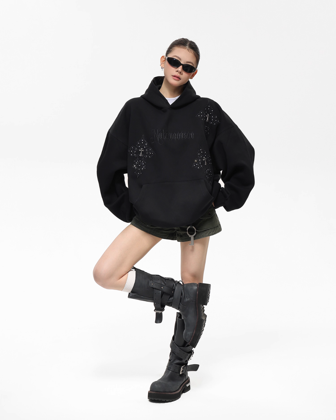Embroidered Street Loose Hoodie ACS0308