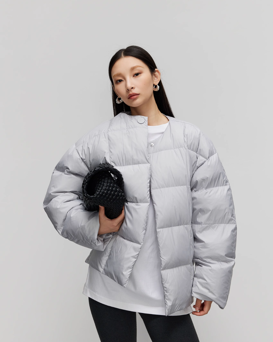 No Collar Down With Muffler Jacket JLC0007