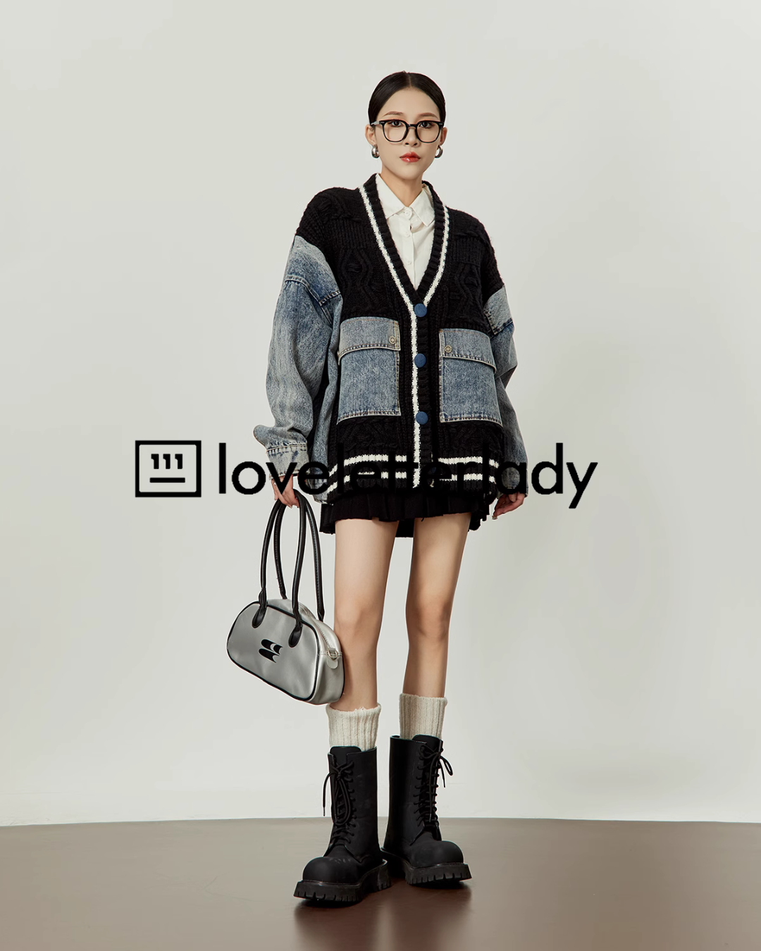 Vintage Stitched Denim Knit Jacket LLA0407