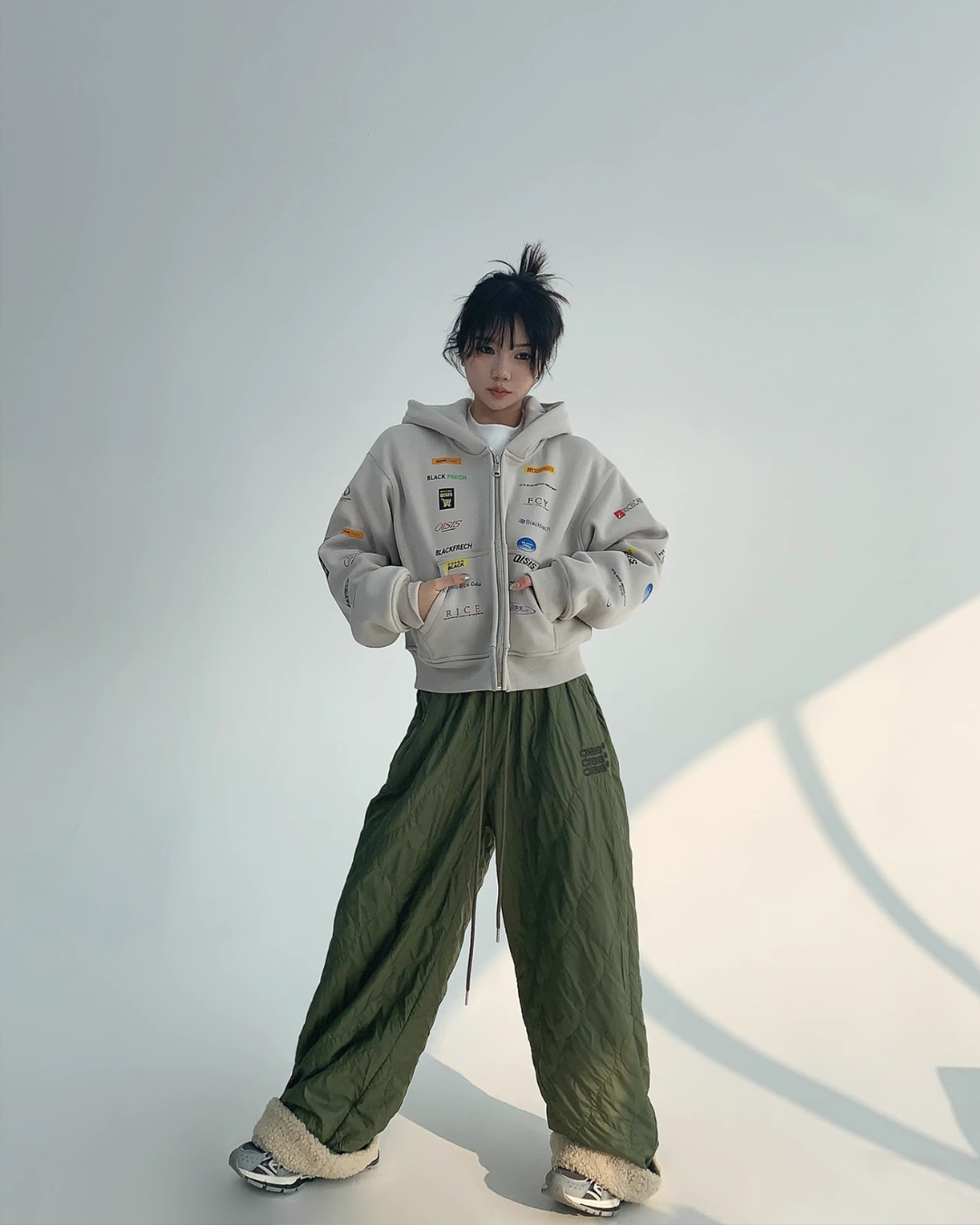 Brushed Quilted Wide Pants YLS0614