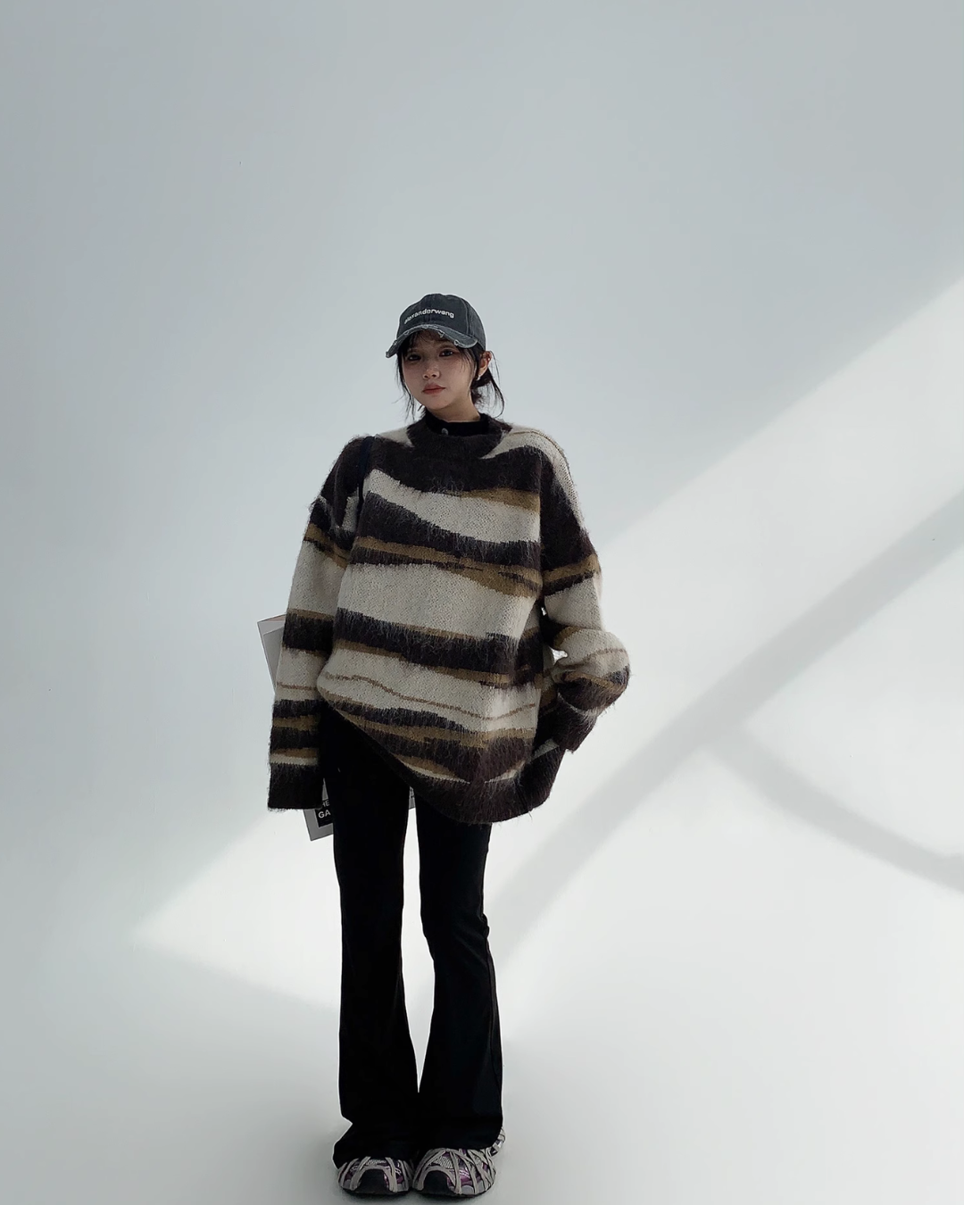 Zebra Shaggy Knit Tops YLS0715