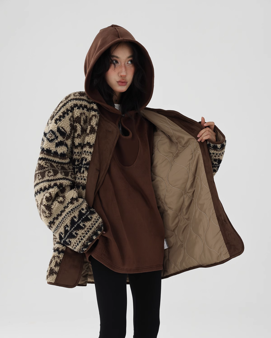 Velvet Cut-Out Pullover Hoodie ACS0184