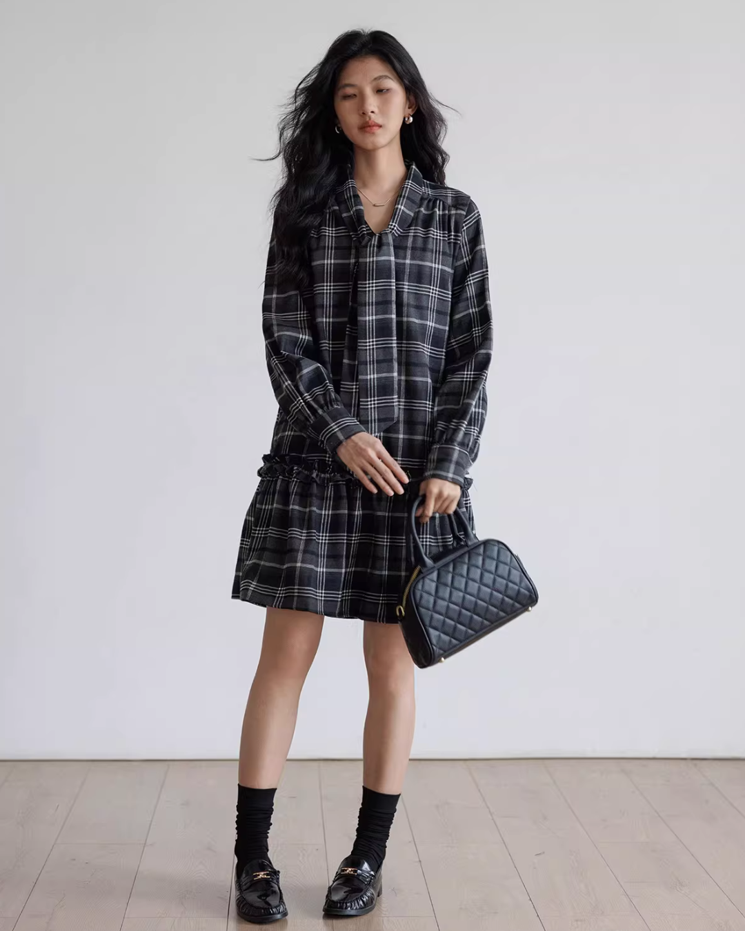 Vintage Plaid Dress VAS0186