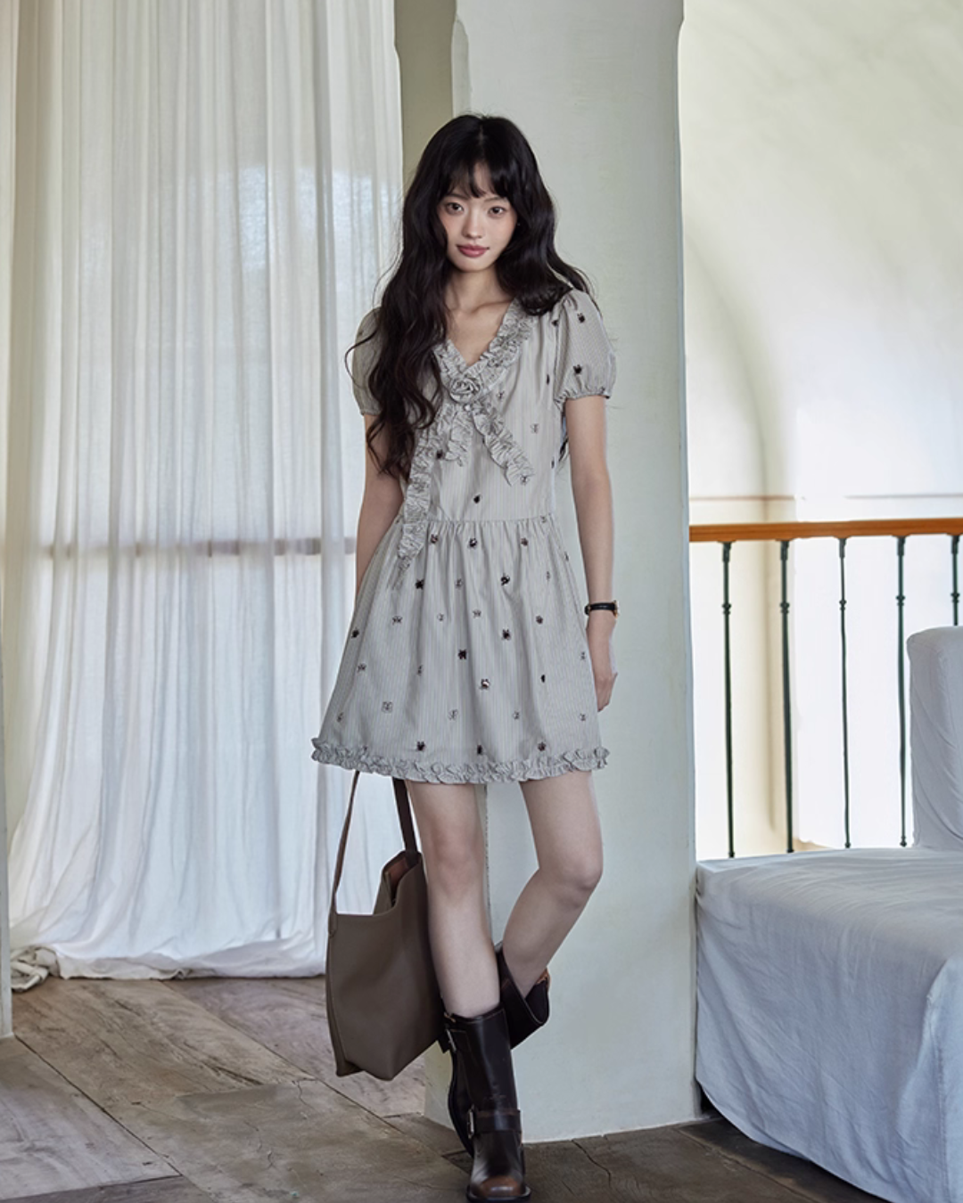 Rose Motif Girly Dress SMS0018