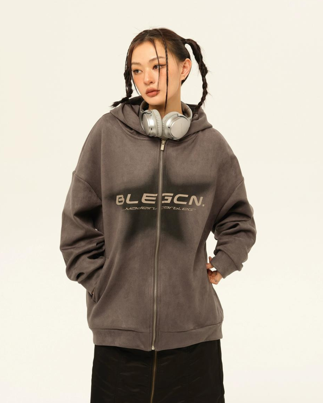 Street Loose Zip Hoodie EZK0010