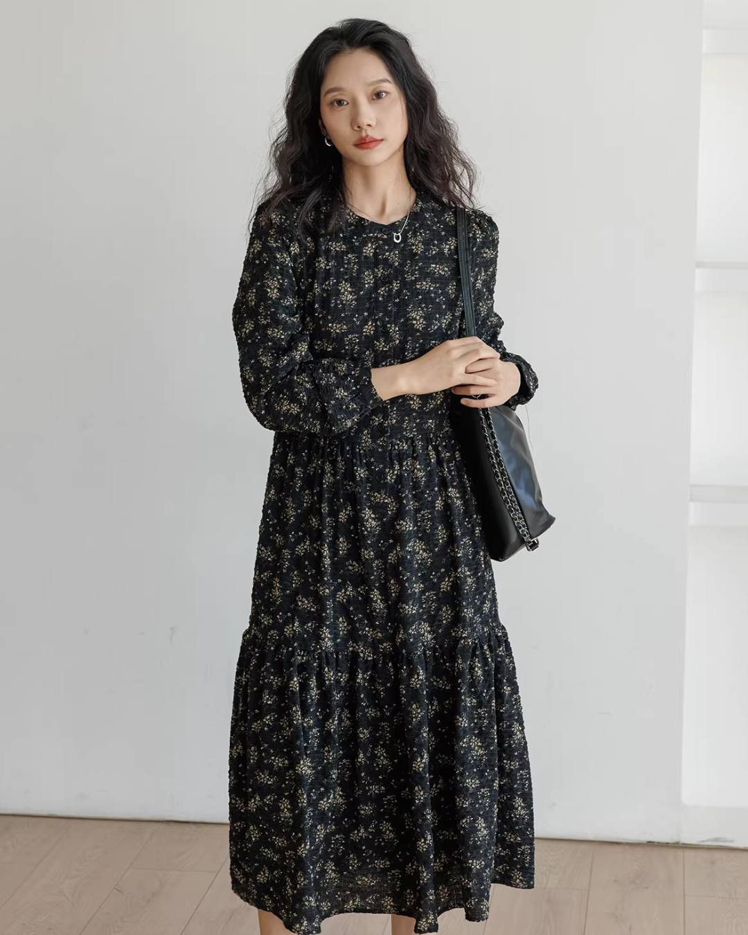 Floral Tea-Length Dress VAS0191