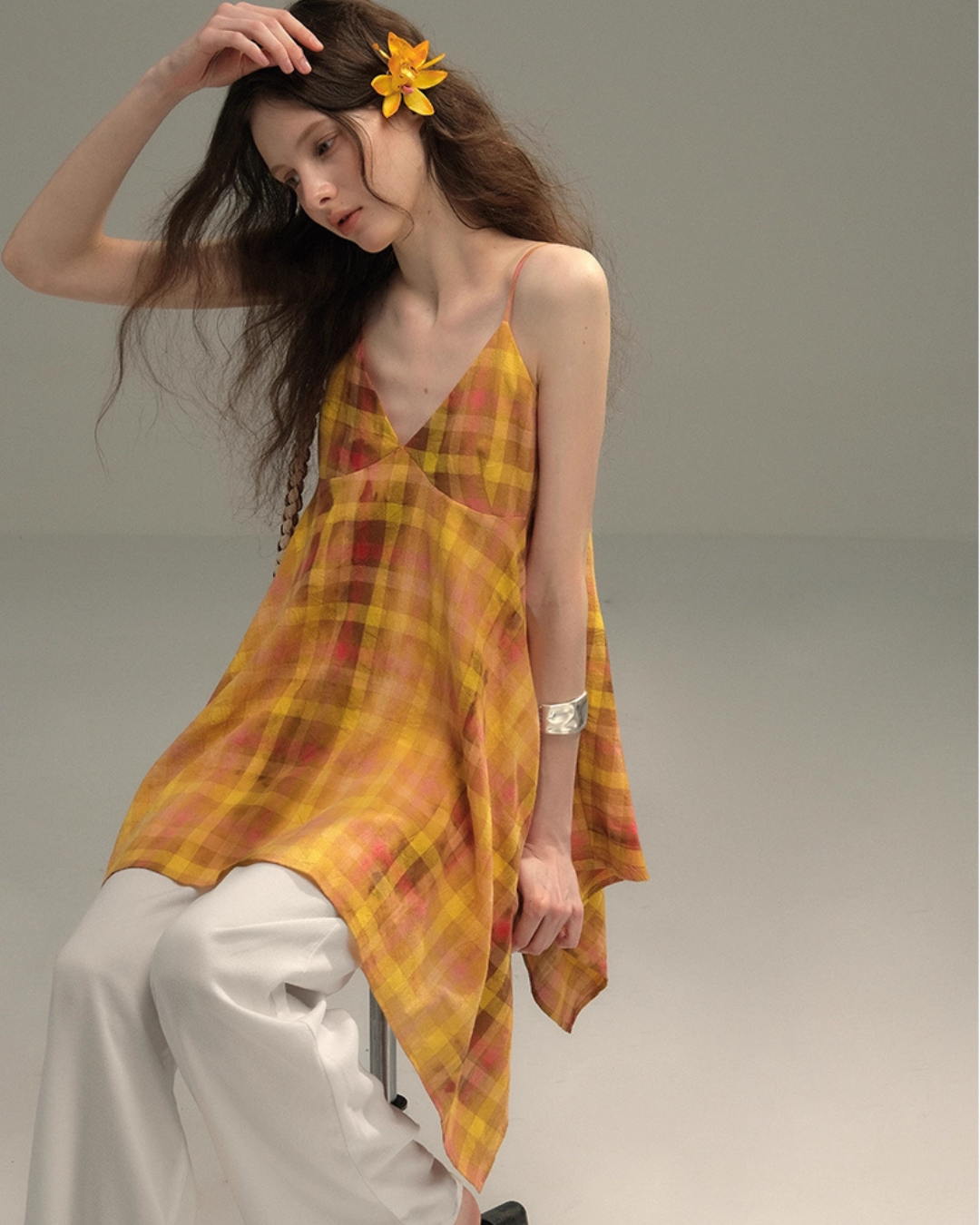 Paid Asymmetrical Cami Dress USY0006