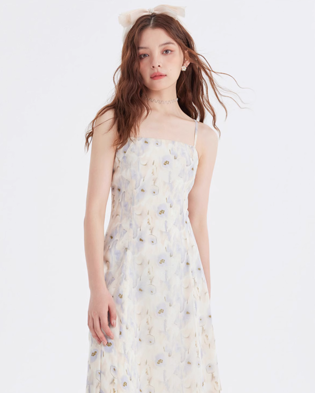 Sheer Floral Camisole Dress LSN0012