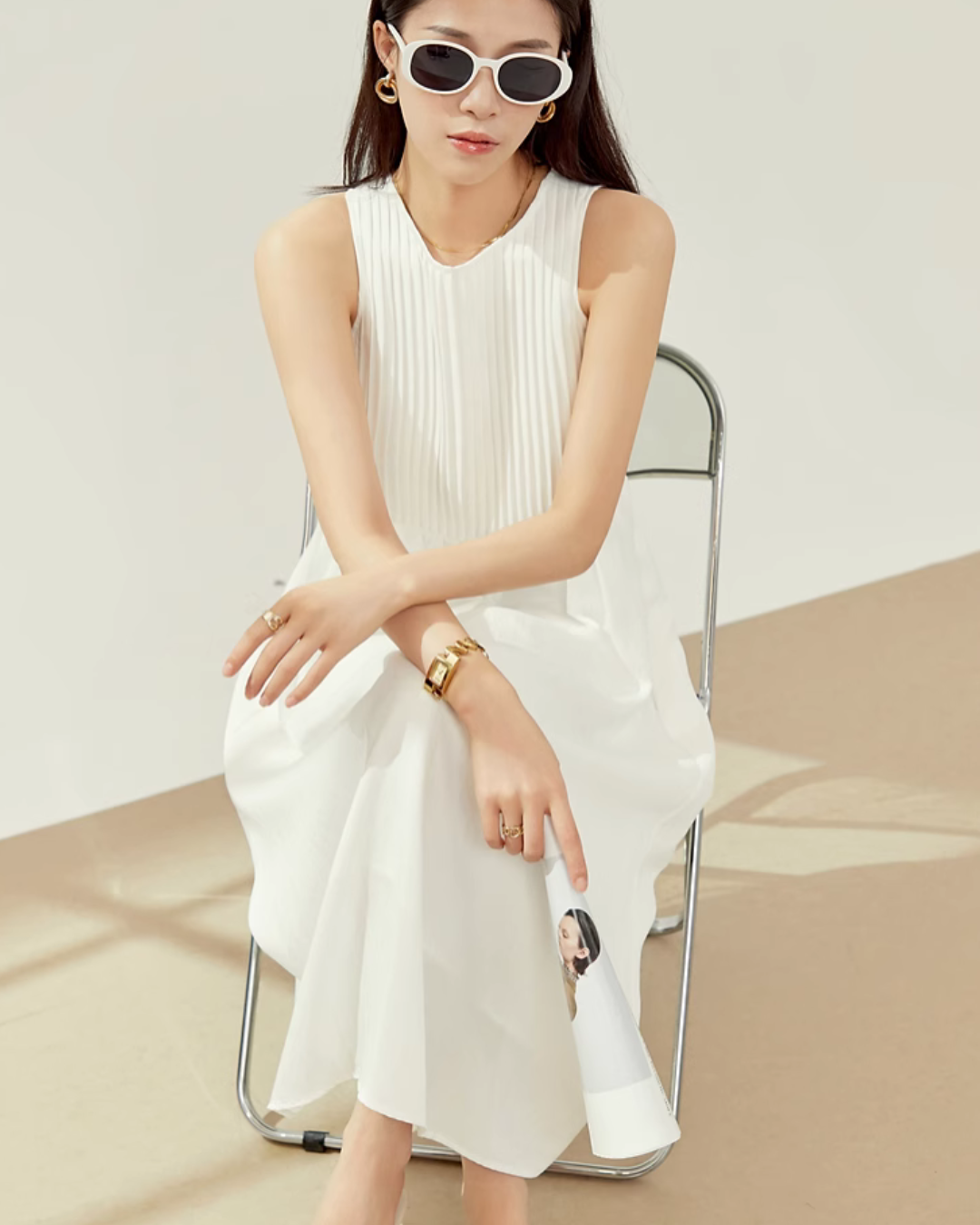 Purple Sleeveless Dress LLA0081