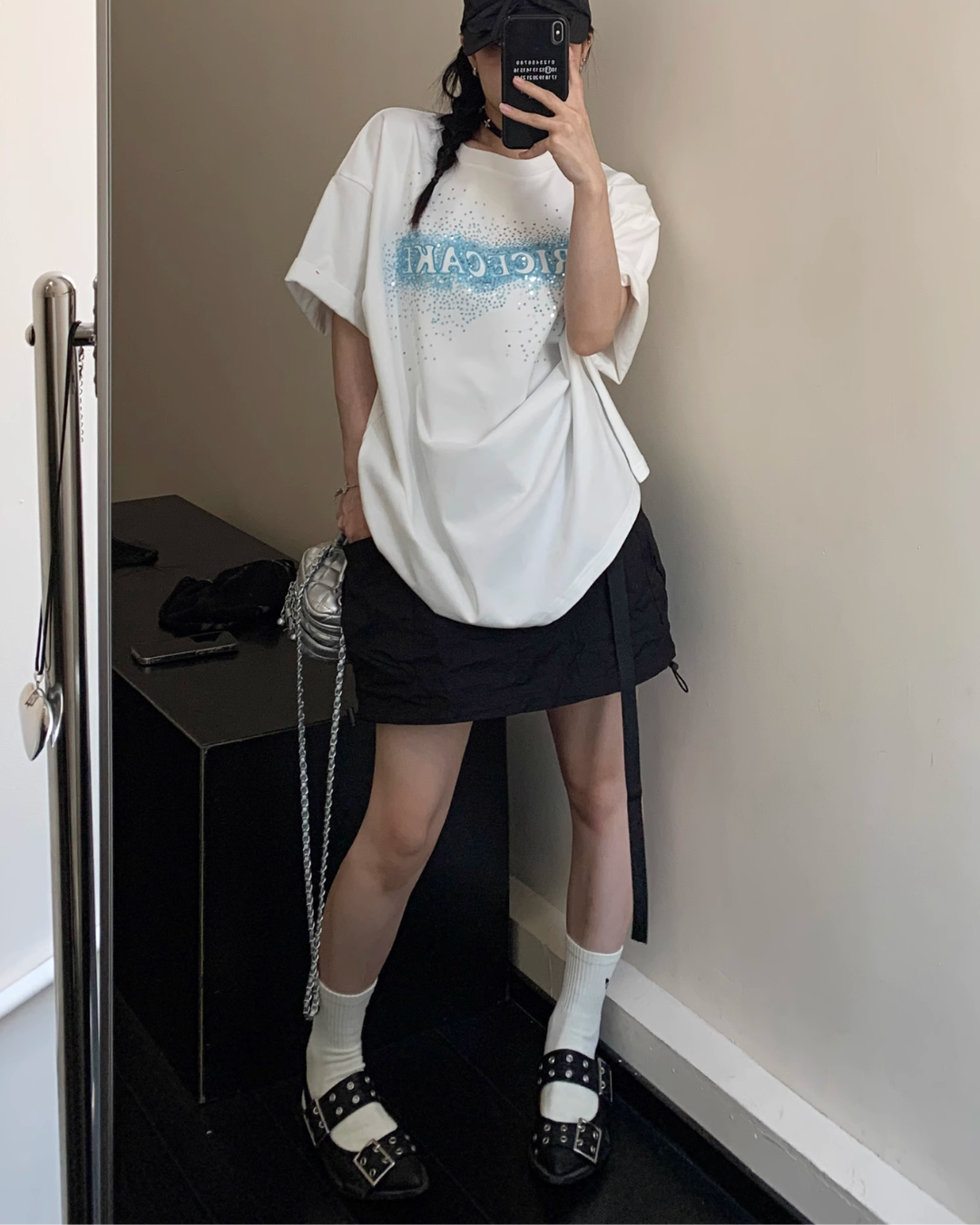 Glitter Logo Short Sleeve T-Shirt YLS0840