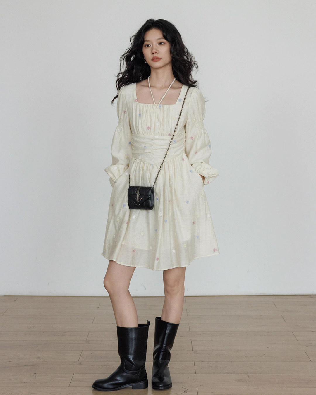 Small Floral Embroidery Dress VAS0154