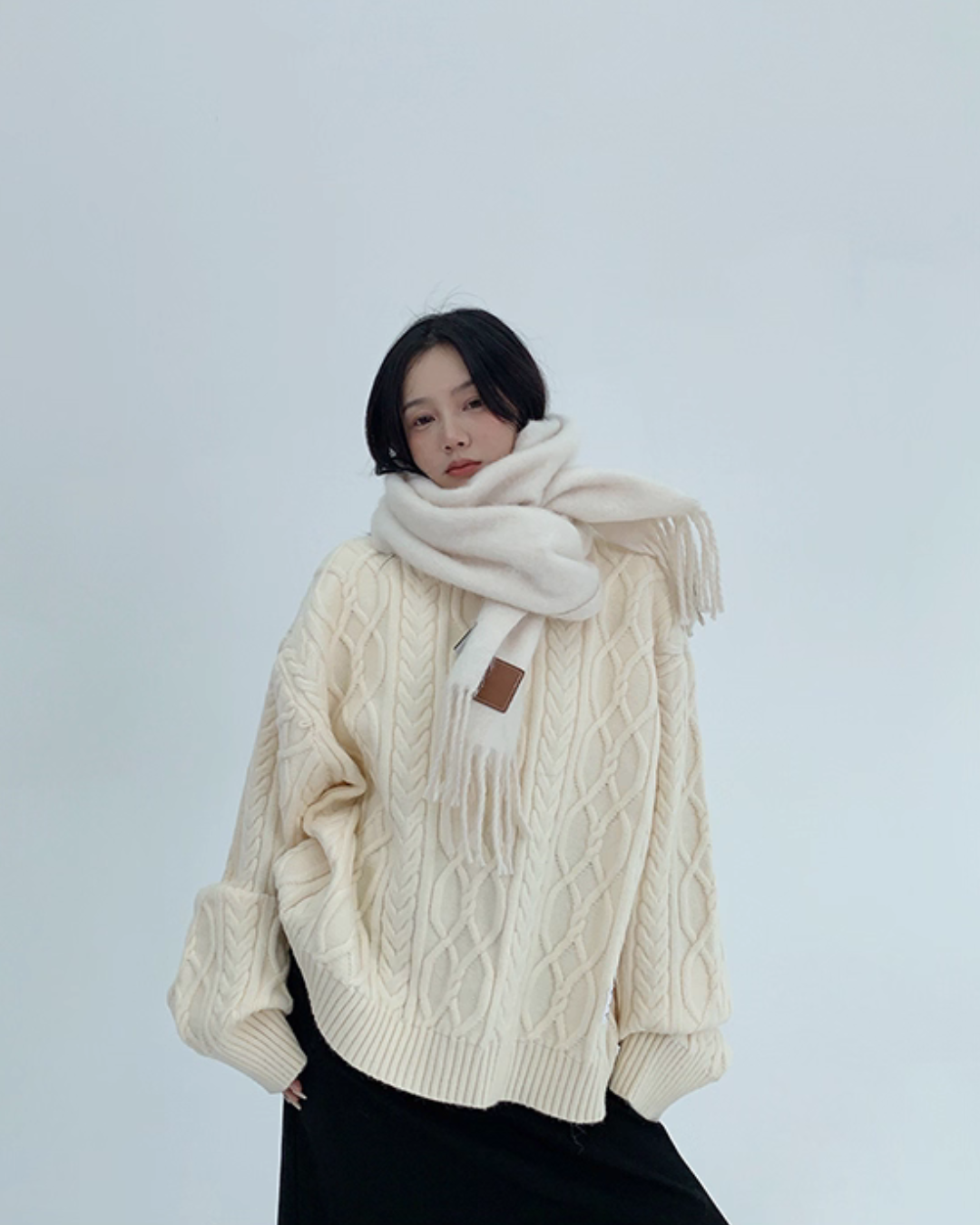 Cable Pullover Knit Top YLS0957