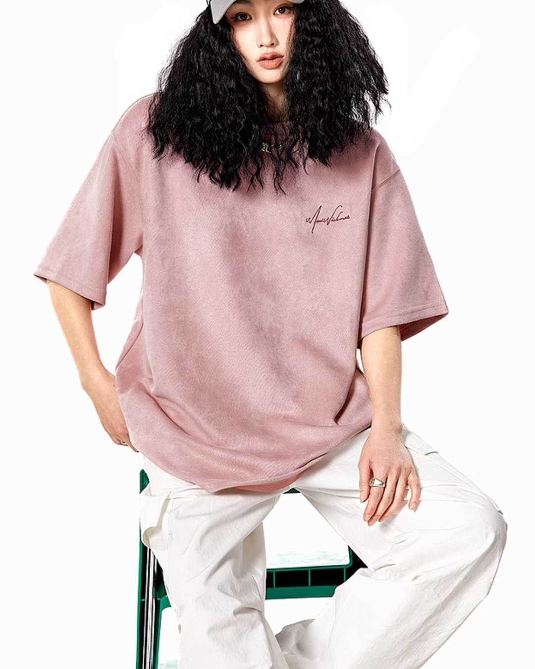 Letter Embroidery Short Sleeve T-Shirt ICM0034