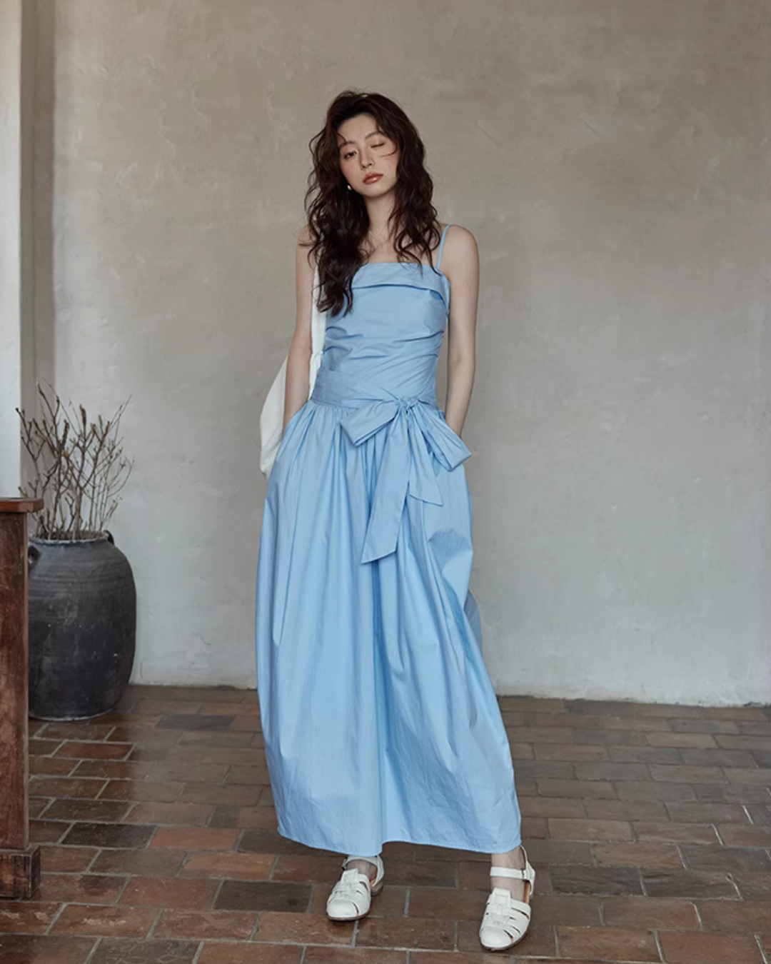 West Ribbon Cotton Dress SMS0003