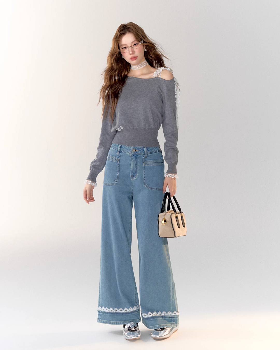 Race Ribbon One Shoulder Tops ASG0023