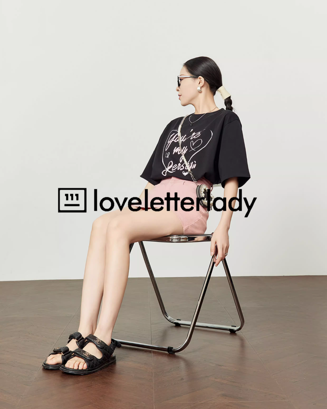 Heart Letter Round Neck Top LLA0465