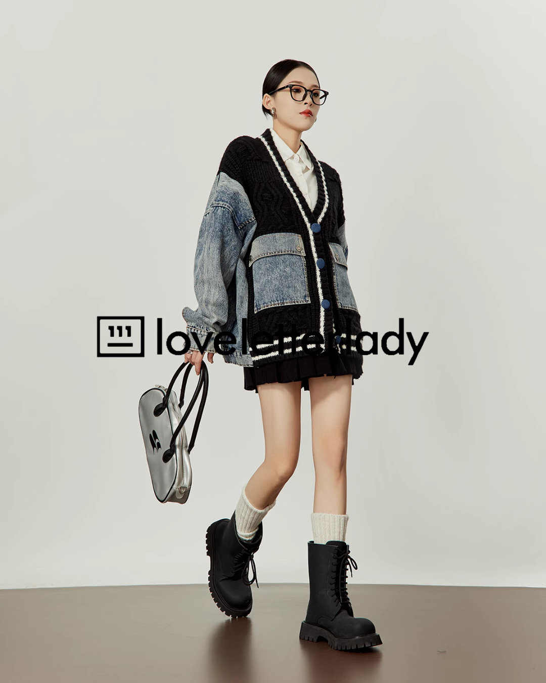 Vintage Stitched Denim Knit Jacket LLA0407