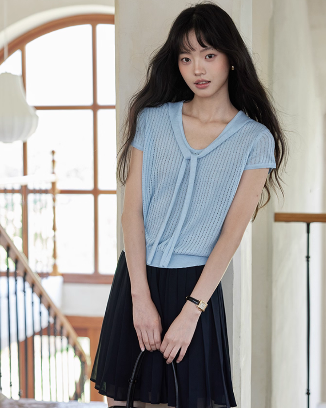 French Sleeve Knit Top SMS0027